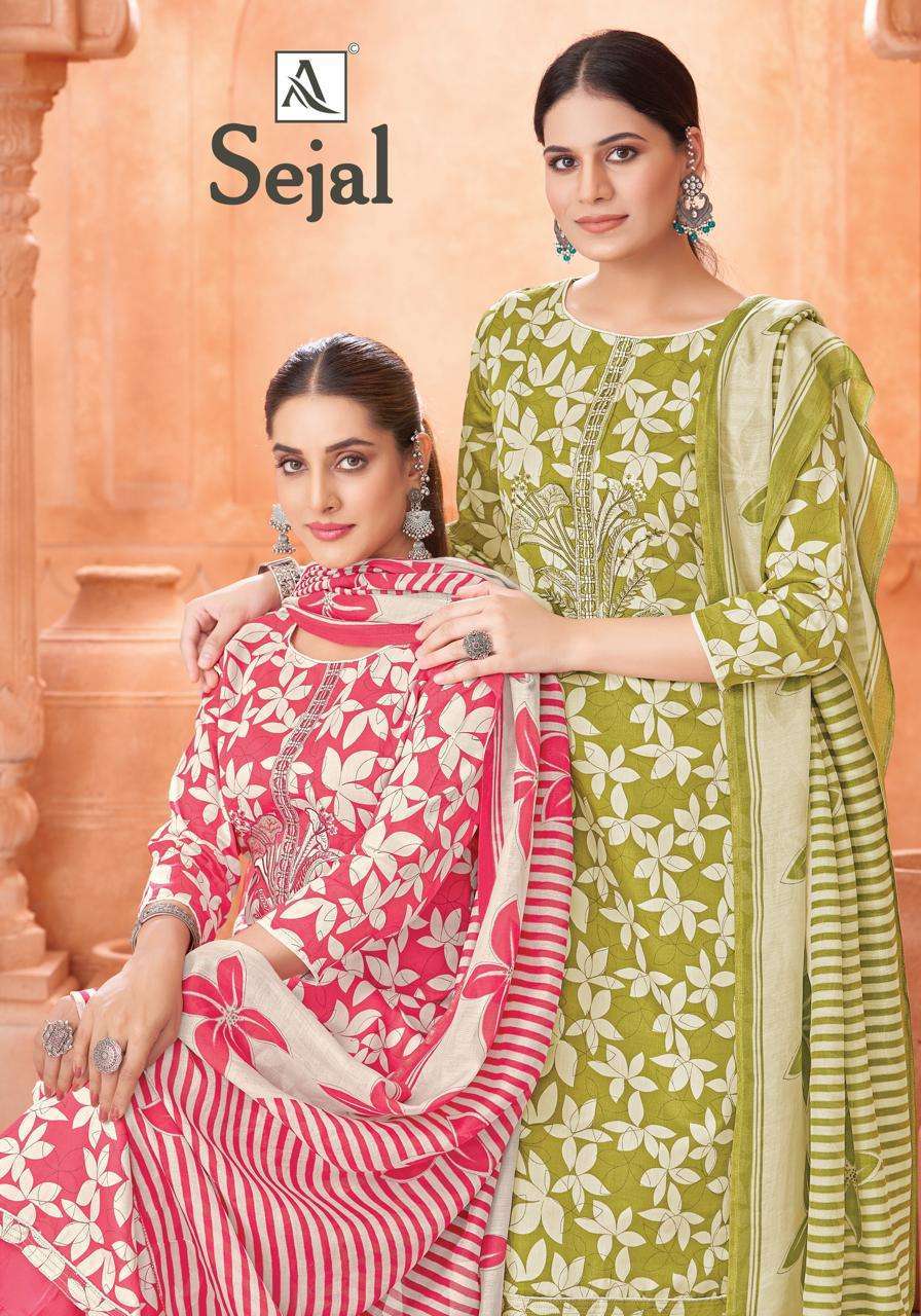 ALOK SUIT SEJAL ZAM PRINT DESIGNER EMBROIDERY SUIT WHOLESALER BEST RATE 2026