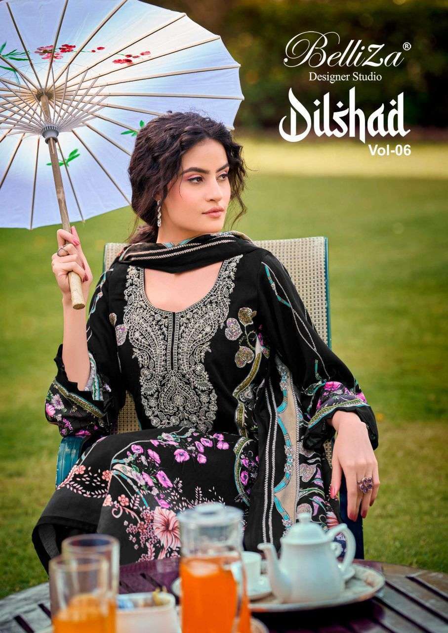 BELLIZA DESIGNER DILSHAD VOL 6 VISCOSE RAYON SALWER KAMEEZ BEST RATE 