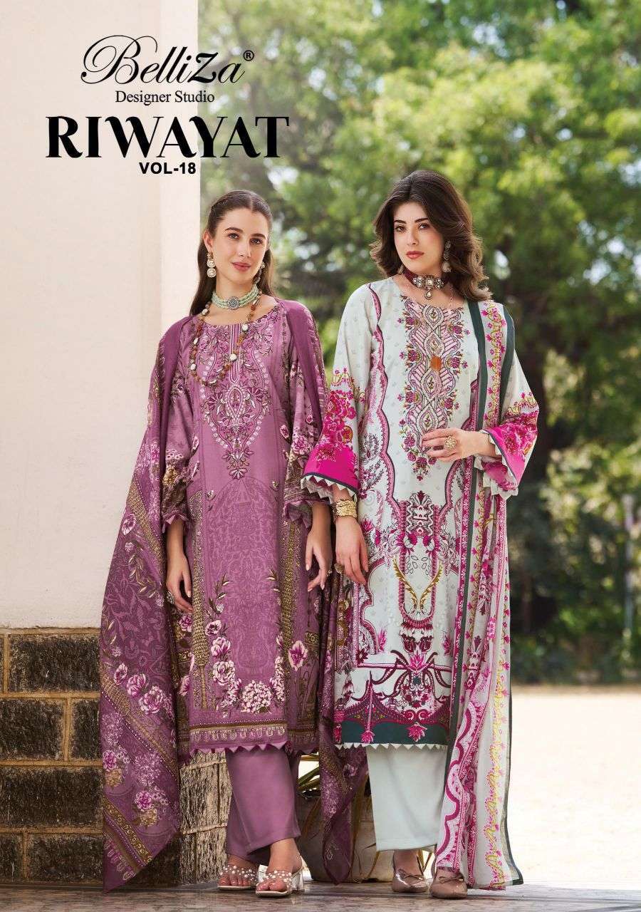 BELLIZA DESIGNER RIWAYAT VOL 18 PURE VISCOSE RAYON SALWER SUIT WHOLESALER 2026
