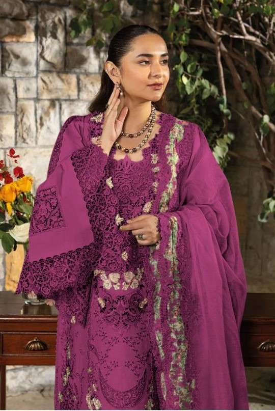 DEEPSY SUIT ELAF PREMIUM 3 COTTON FANCY WORK PAKISTANI STYLE DRESS EXPORTERS 