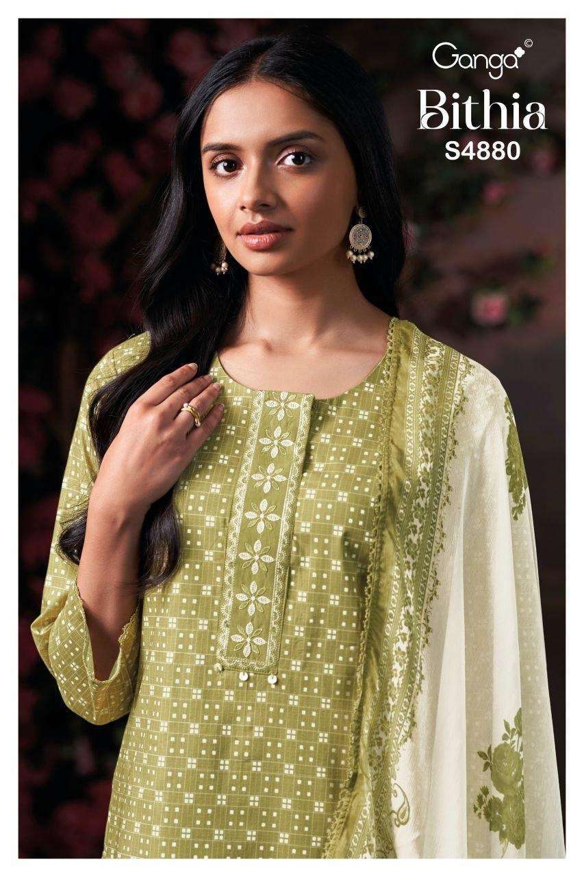 GANGA FASHION BITHIA 4880 FANCY EMBROIDERED DESIGNER SALWER KAMEEZ BEST RATE 2026