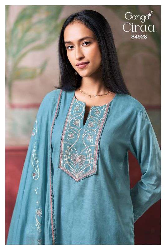 GANGA FASHION CIRAA 4928 COTTON FANCY EMBROIDERED SUIT WHOLESALER BEST RATE 2026