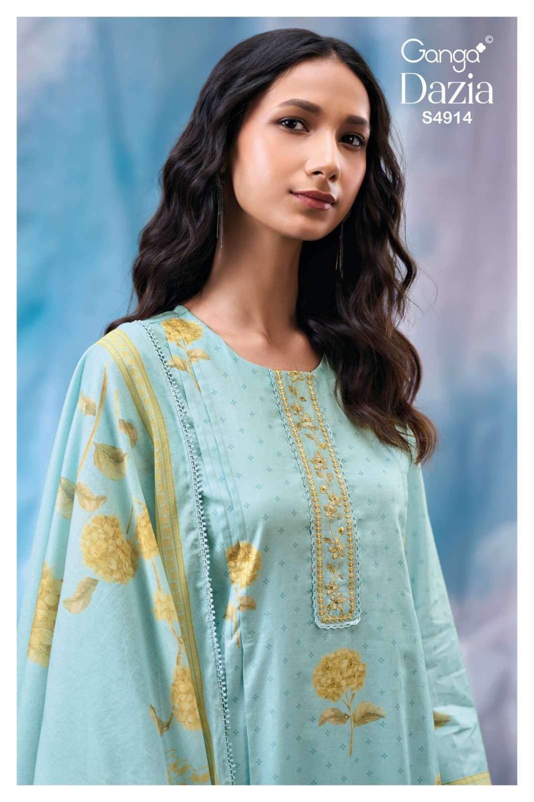 GANGA FASHION DAZIA 4914 COTTON FANCY EMBROIDERY SUIT WHOLESALER BEST RATE 2026