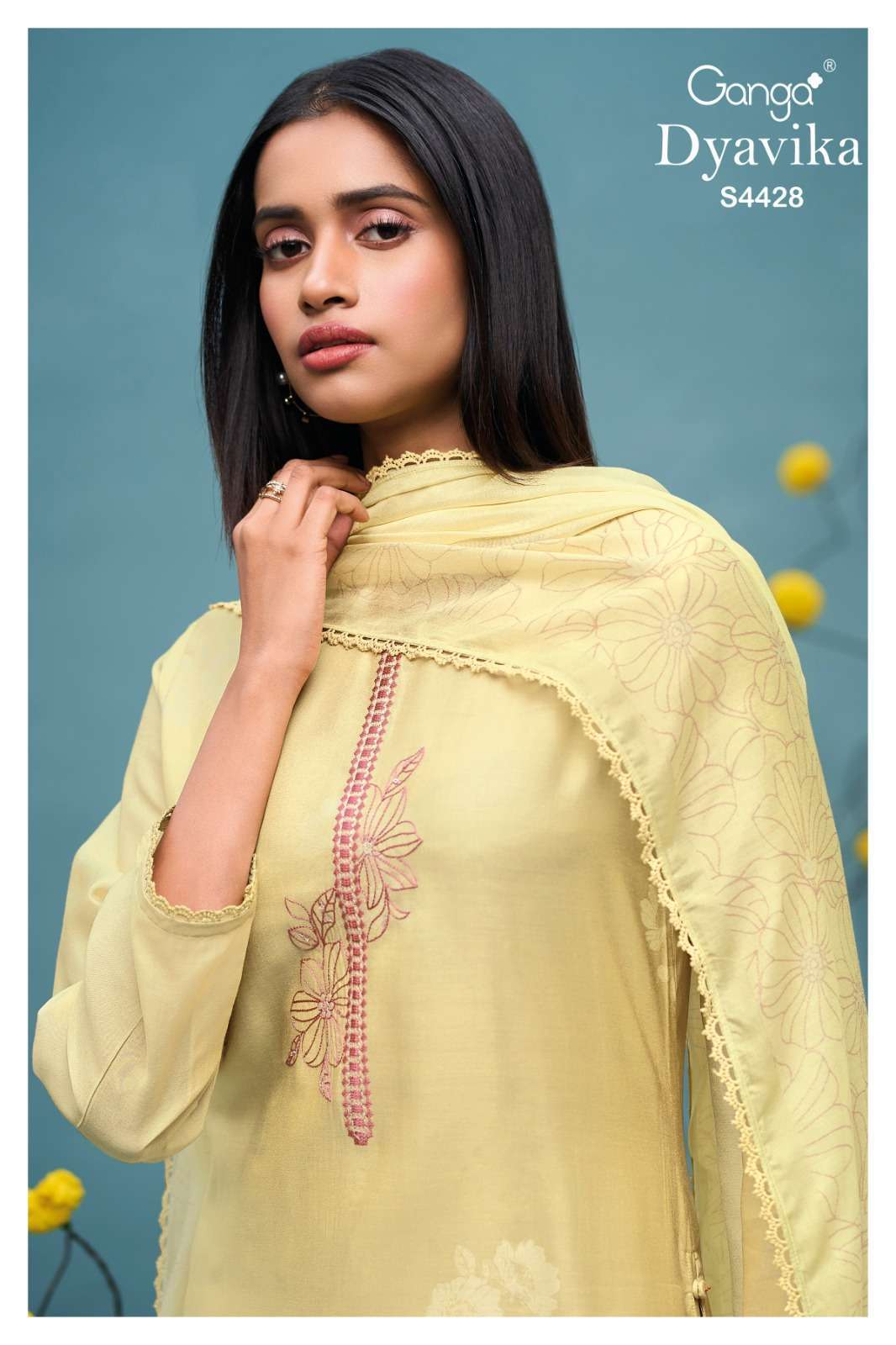 GANGA FASHION DYAVIKA 4428 BEMBERG SILK PRINTED EMBROIDERED SALWER KAMEEZ BEST RATE 2026