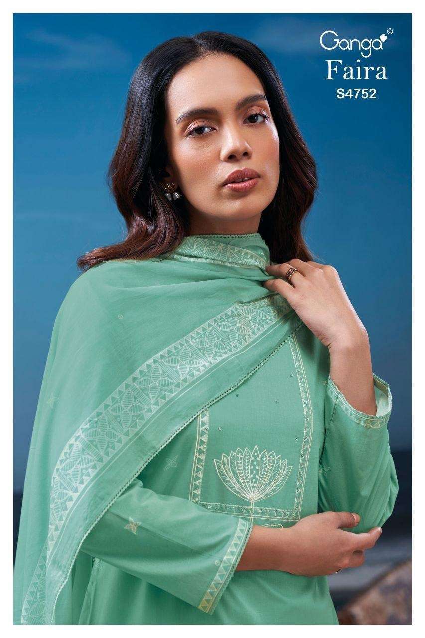 GANGA FASHION FAIRA 4752 FANCY EMBROIDERED PRINTED SALWER KAMEEZ BEST RATE 2026