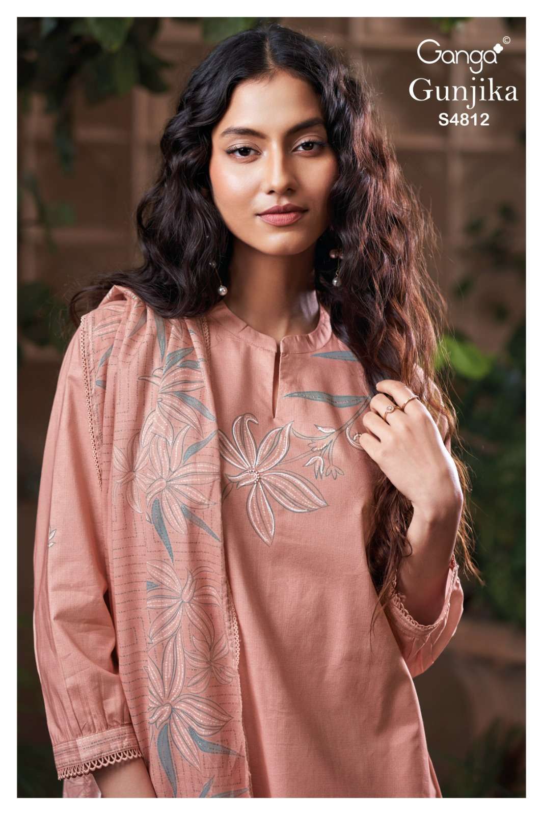 GANGA FASHION GUNJIKA 4812 COTTON FANCY EMBROIDERED WORK SALWER KAMEEZ BEST PRICE 2026
