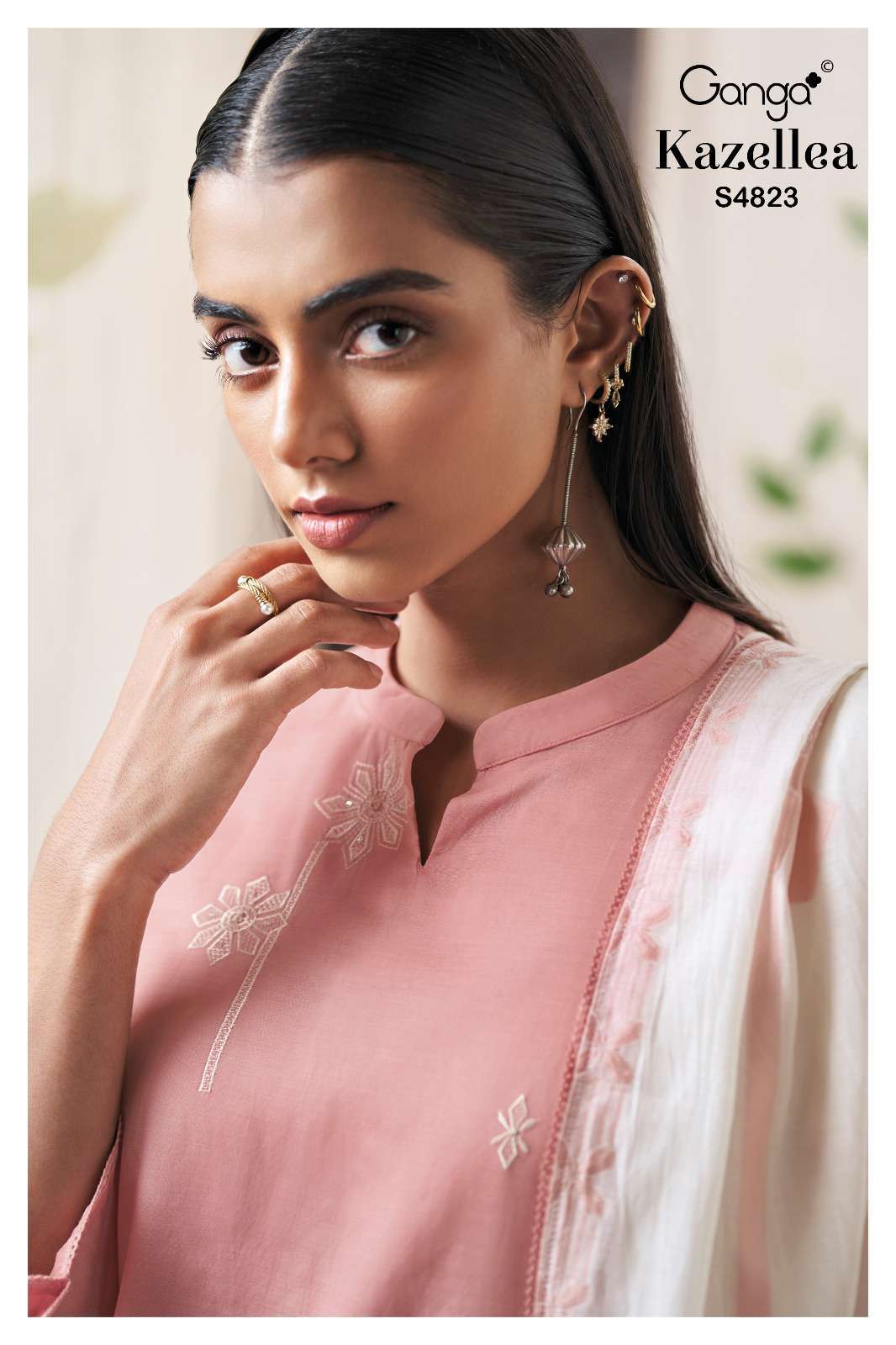 GANGA FASHION KAZELLEA 4823 FANCY EMBROIDERY WORK BEMBERG SILK SALWER KAMEEZ BEST RATE 2026