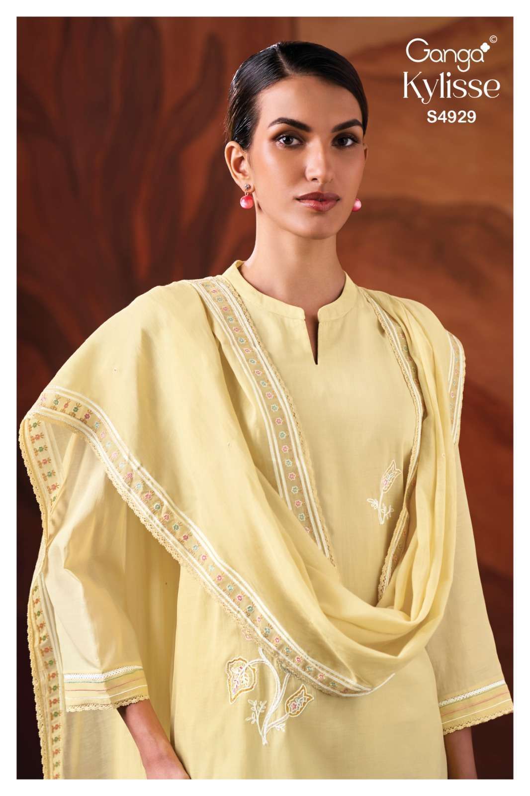 GANGA FASHION KYLISSE 4929 PURE BEMBERG MUL FANCY EMBROIDERY SUIT WHOLESALER BEST RATE 2026