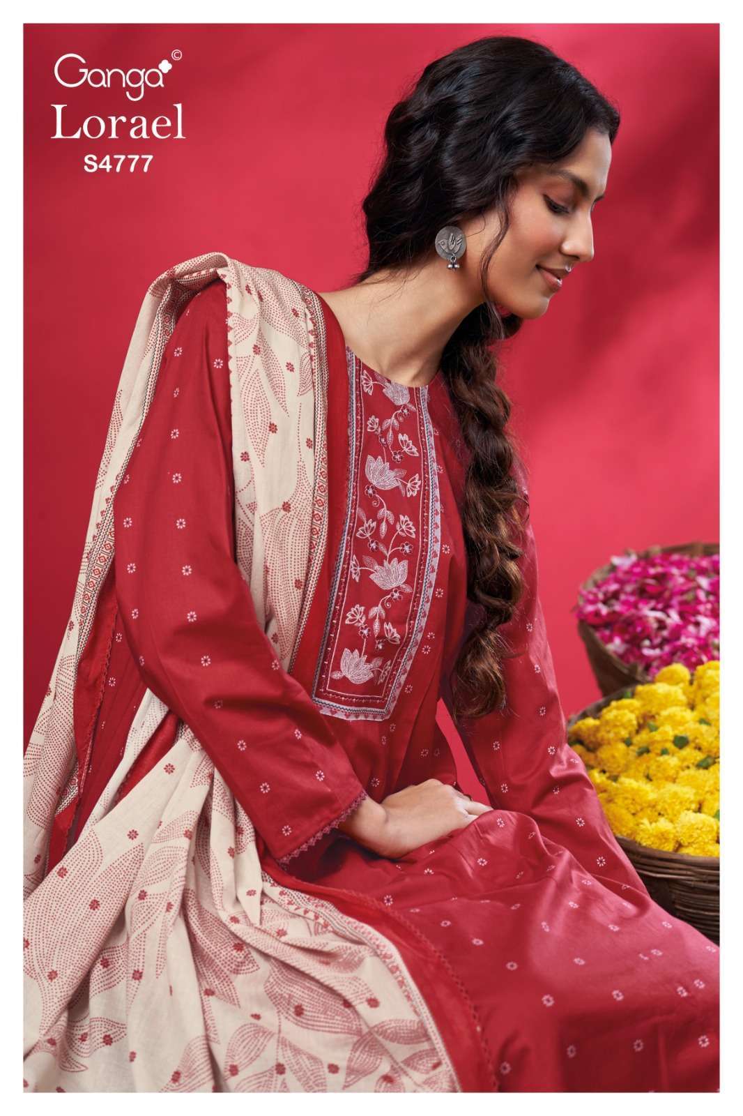 GANGA FASHION LORAEL 4777 COTTON EMBROIDERY SUIT WHOLESALER BEST RATE 2026
