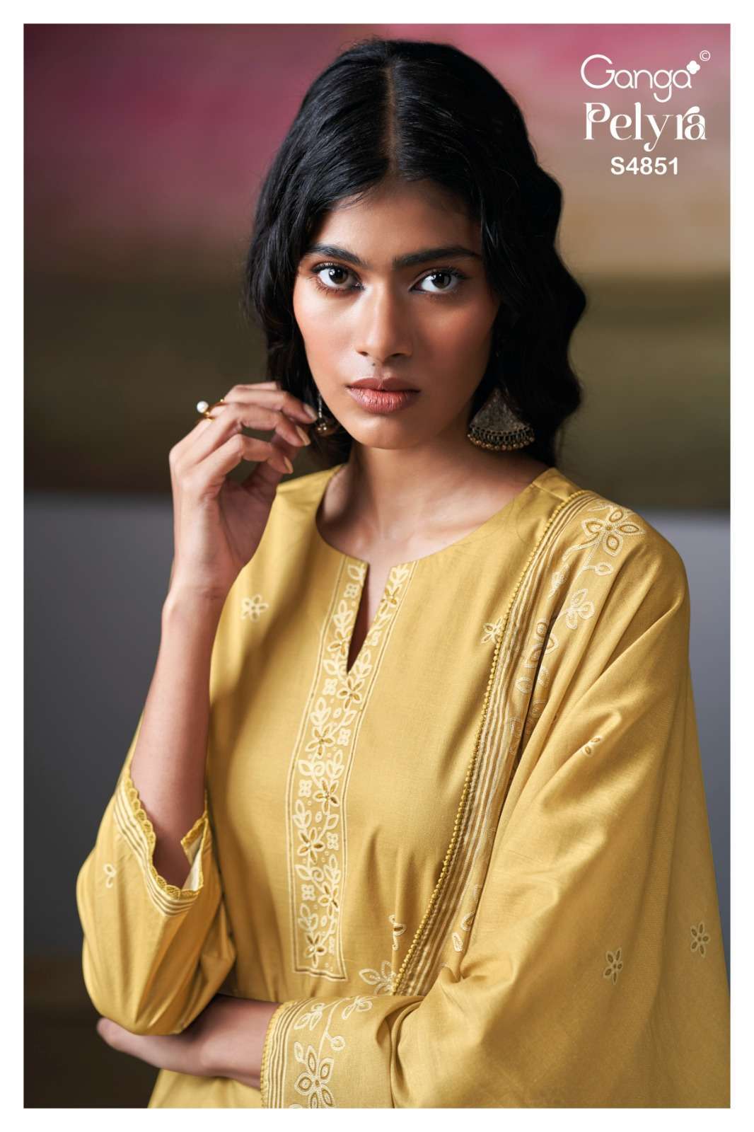 GANGA FASHION PELYRA 4851 COLORS PREMIUM HAND EMBROIDERY SALWER KAMEEZ BEST RATE 2026
