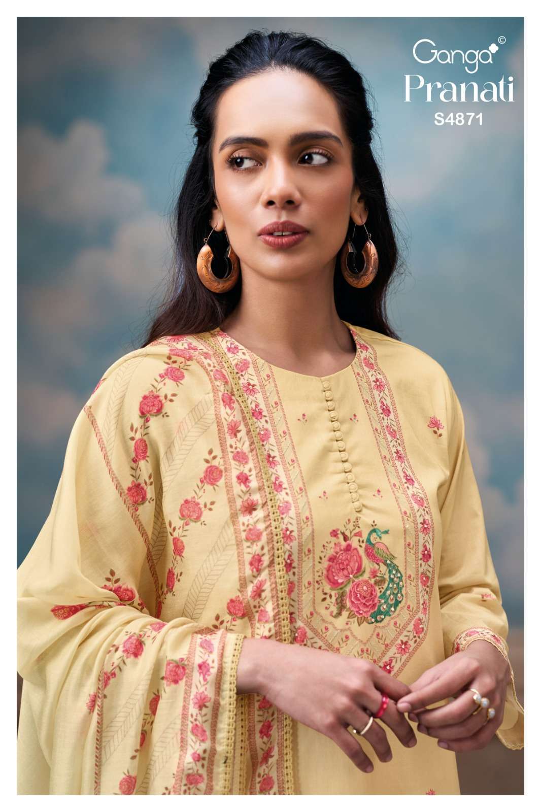 GANGA FASHION PRANATI 4871 PREMIUM COTTON EMBROIDERED SALWER KAMEEZ BEST RATE 2026