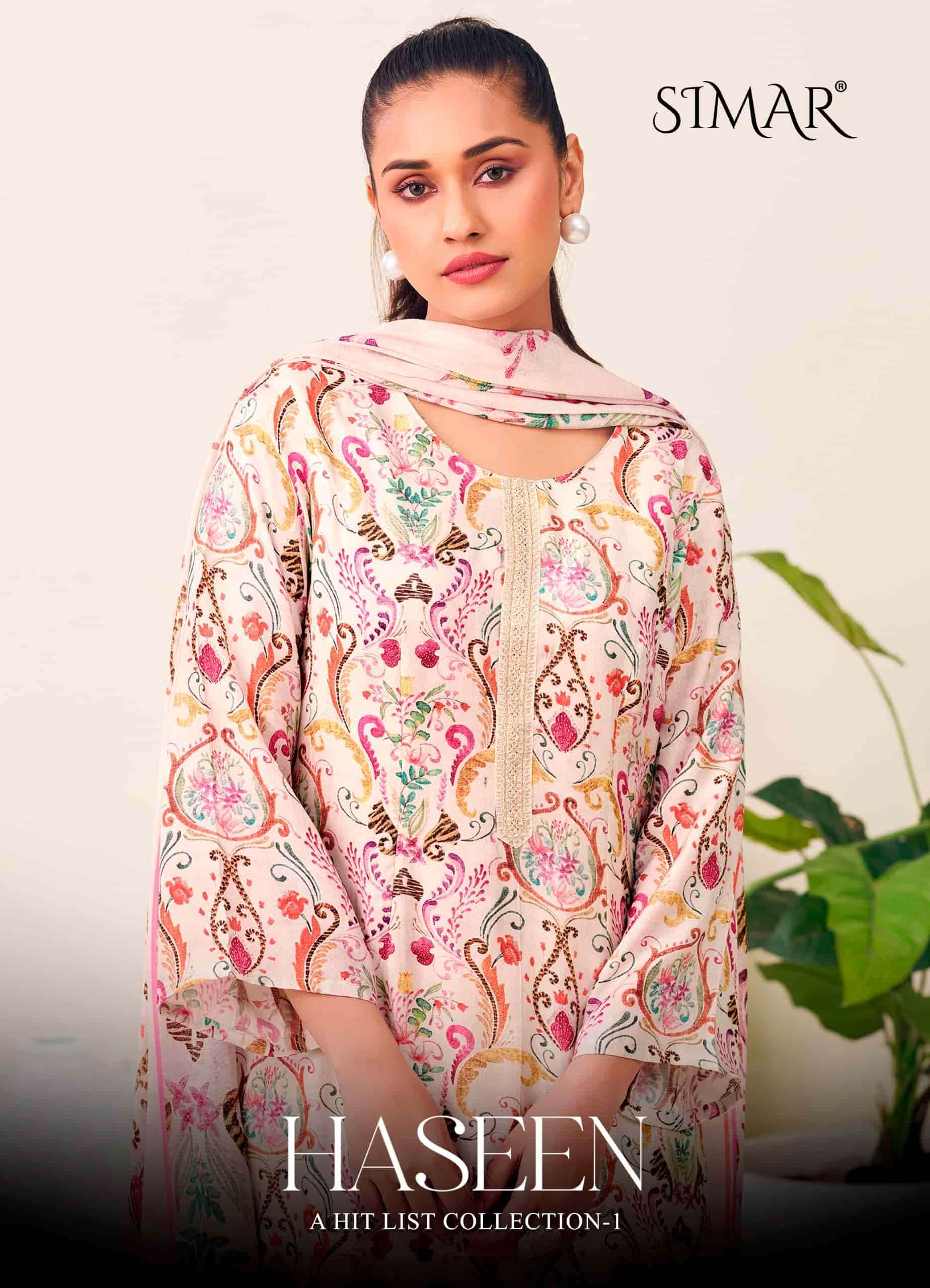 GLOSSY HASEEN PURE VISCOSE MUSLIN LADIES SUIT WHOLESALER BEST RATE 2026