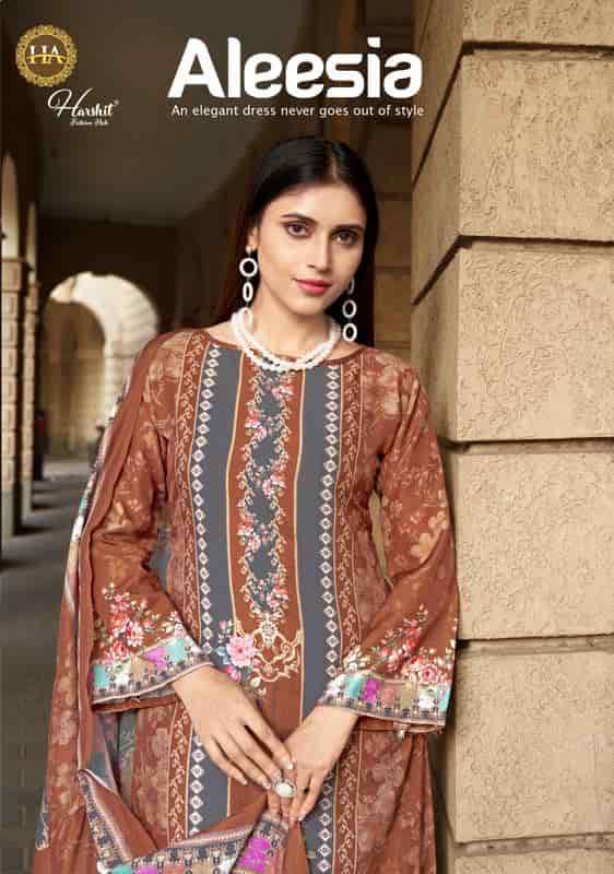 HARSHIT FASHION ALEESIA PURE MUSLIN DESIGNER WORK SUIT WHOLESALER BEST RATE