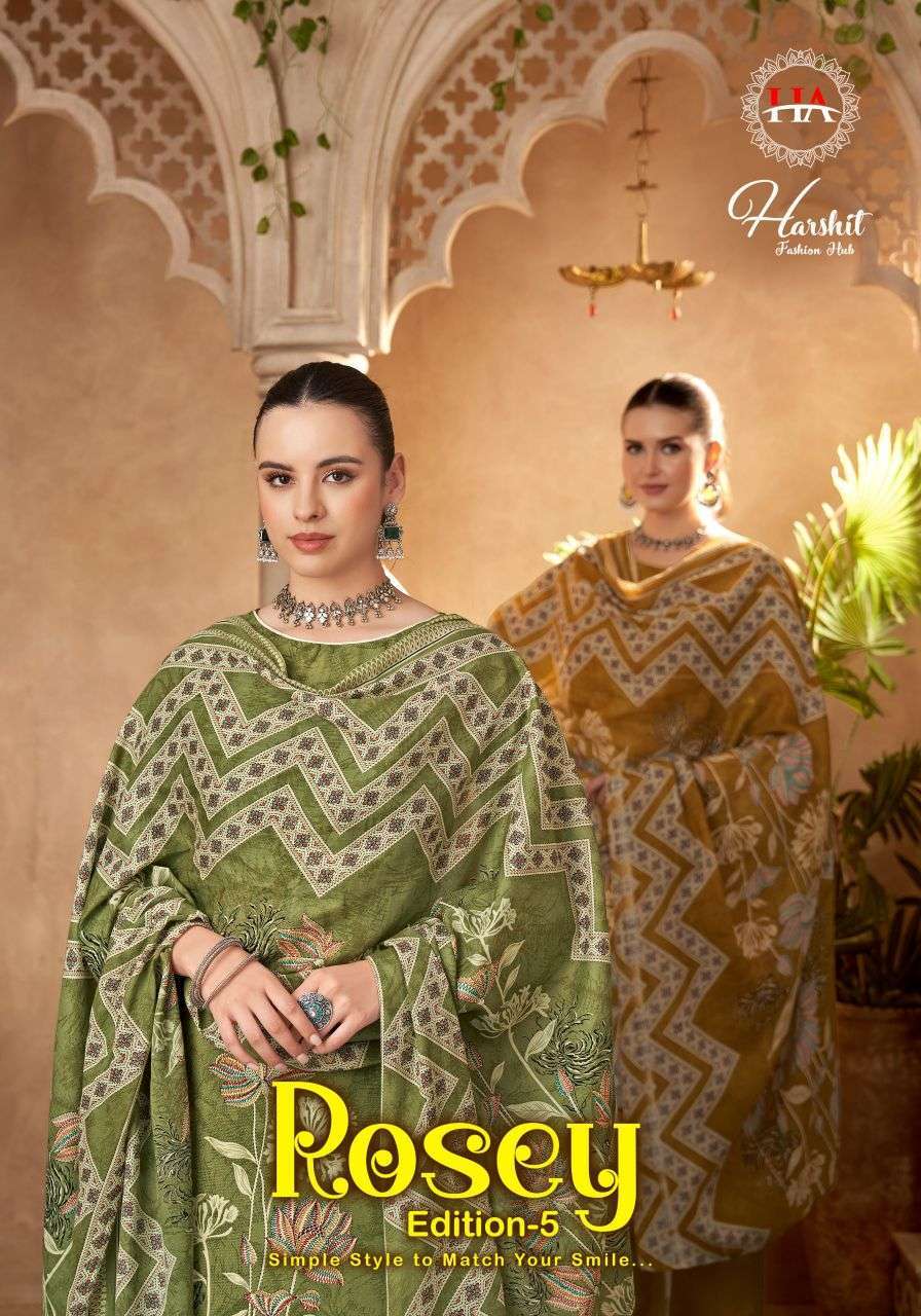 HARSHIT FASHION ROSEY VOL 5 FANCY HANDWORK SUIT WHOLESALER 2026