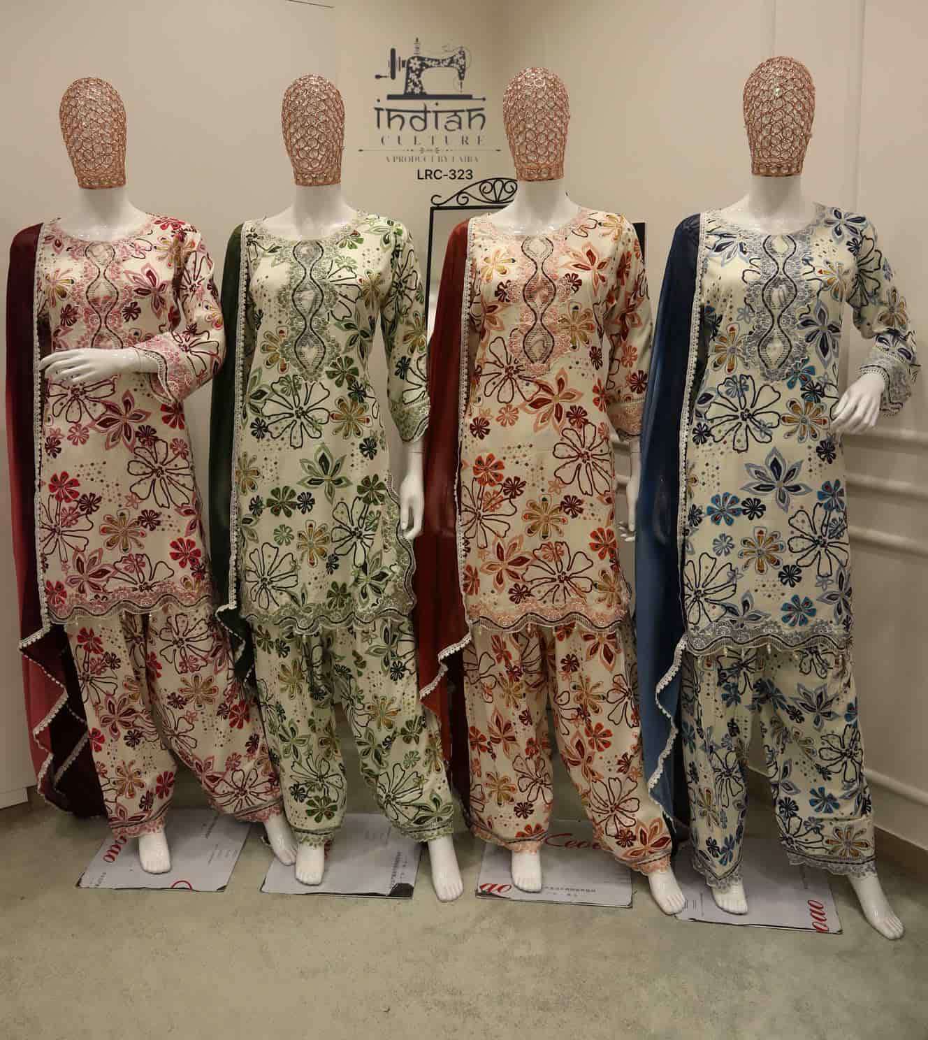 INDIAN CULTURE LRC 323 PURE LAWN PRINTED READYMADE SUIT WHOLESALER BEST RATE 