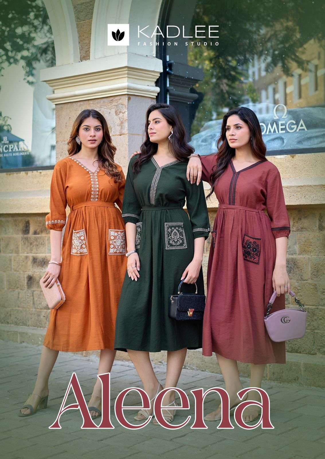 KADLEE ALEENA VISCOSE HANDWORK KURTI COLLECTION BEST RATE DEALER 