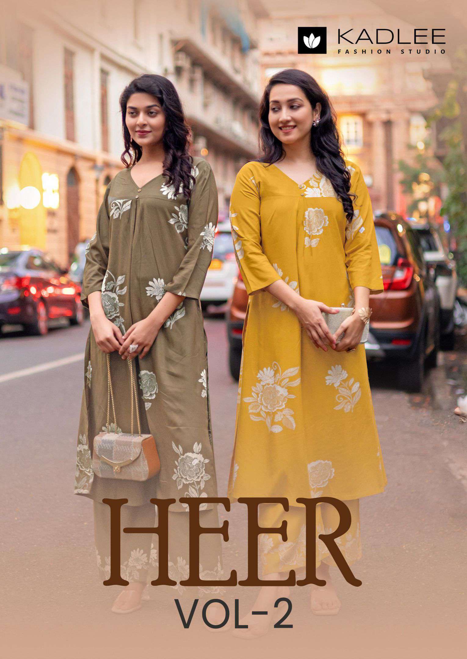 KADLEE HEER VOL 2 RAYON PRINTED SUMMER WEAR KURTI BOTTOM WHOLESALER 