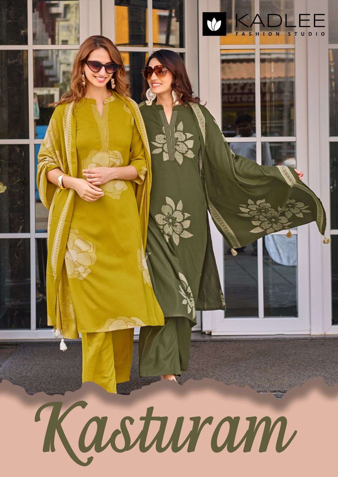 KADLEE KASTURAM RAYON PRINT HAND WORK SALWER KAMEEZ BEST RATE 