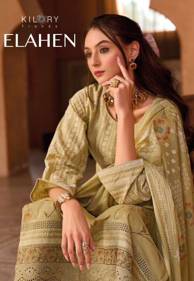 KILORY TRENDZ ELAHEN LAWN COTTON EMBROIDERED SALWER KAMEEZ BEST RATE 