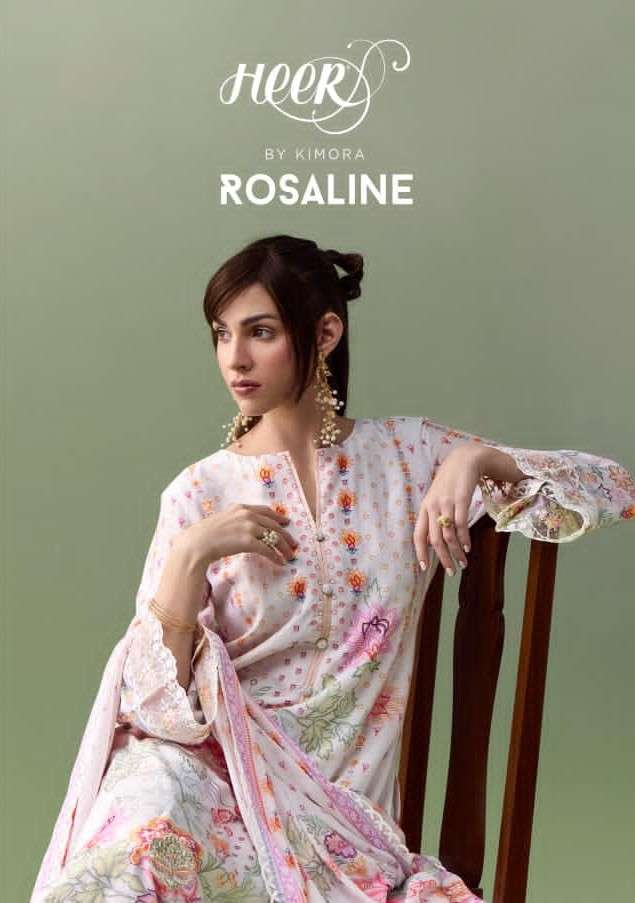 KIMORA HEER ROSALINE PURE MUSLIN LATEST SUIT CATALOG EXPORTERS 