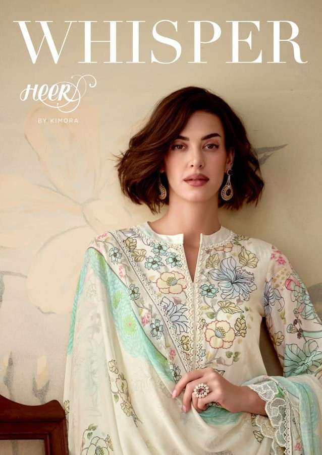 KIMORA HEER WHISPER PURE MUSLIN DESIGNER LADIES SUIT WHOLESALER BEST RATE 