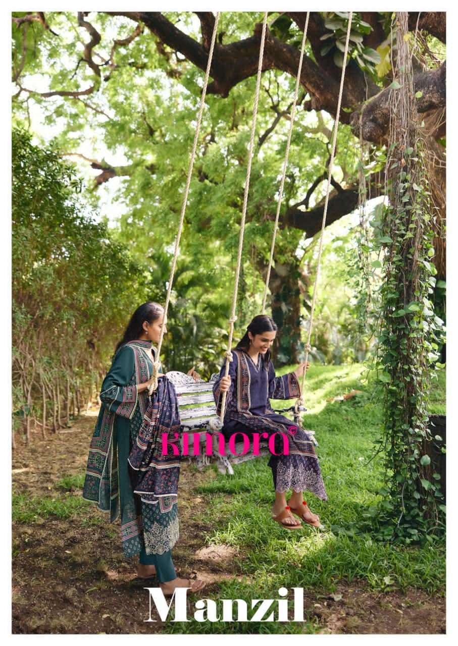 KIMORA MANZIL PURE COTTON DIGITAL PRINT SALWER KAMEEZ BEST RATE WHOLESALER 
