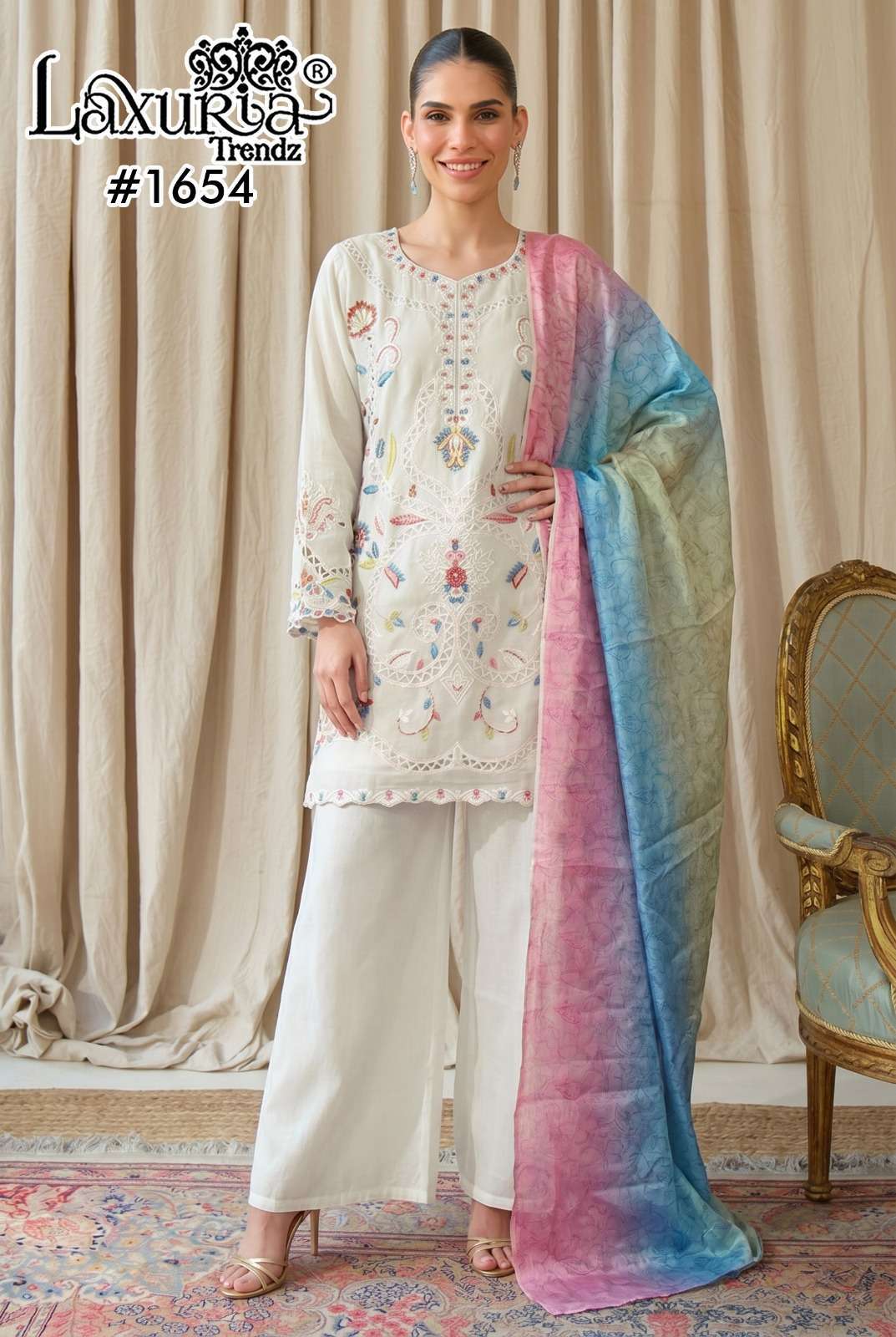 LAXURIA TRENDZ 1654 VISCOSE MUSLIN LADIES SUIT WHOLESALER BEST RATE 2026