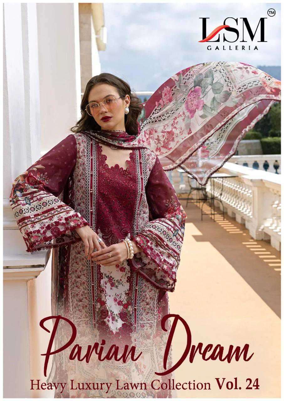 LSM GALLERIA PARIAN DREAM VOL 24 LAWN PRINTED PAKISTANI DRESS SUPPLIER 2026
