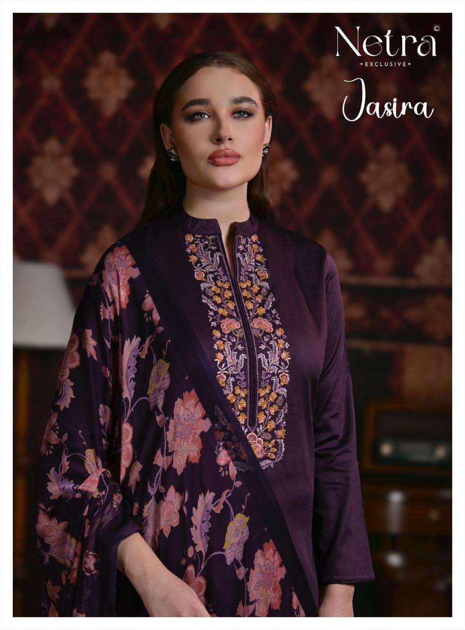 NETRA JASIRA PURE COTTON FANCY DIGITAL EMBROIDERED PRINTED SALWER KAMEEZ BEST RATE 