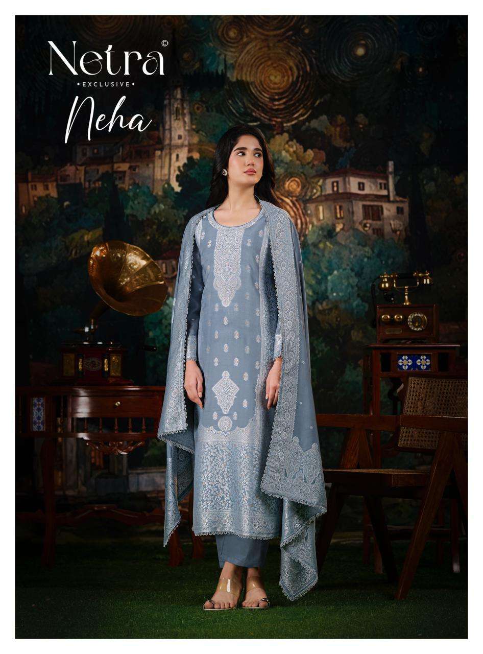 NETRA NEHA PURE BEMBERG MUSLIN FANCY DIGITAL PRINTED SALWER KAMEEZ BEST RATE 