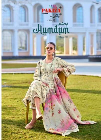PAKIZA PRINTS HUMDUM VOL 28 LAWN COTTON KASHMIRI EMBROIDERED SALWER KAMEEZ BEST RATE 