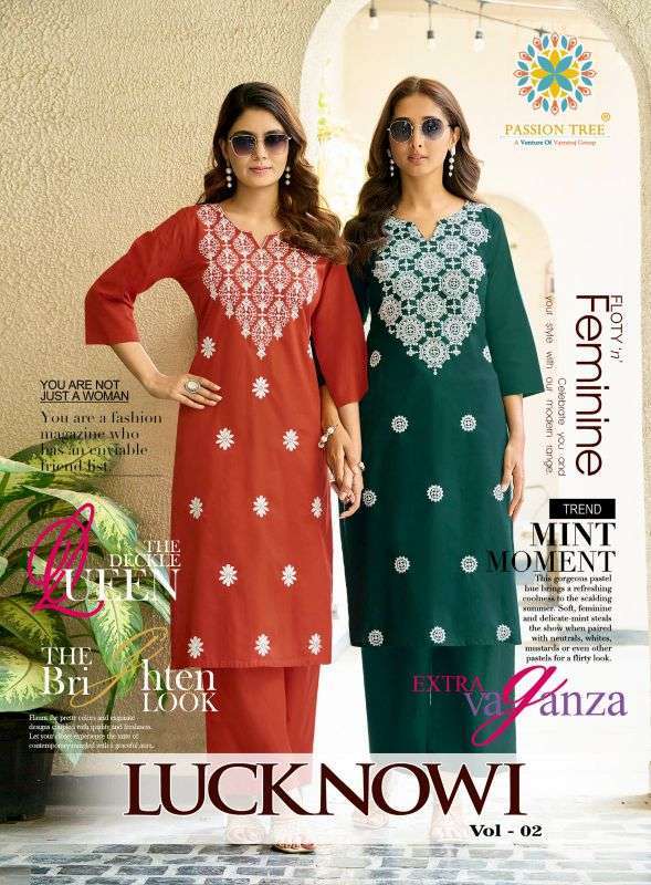 PASSION TREE LUCKNOWI VOL 2 DHABU COTTON EMBROIDERY SUIT WHOLESALER BEST RATE 2026