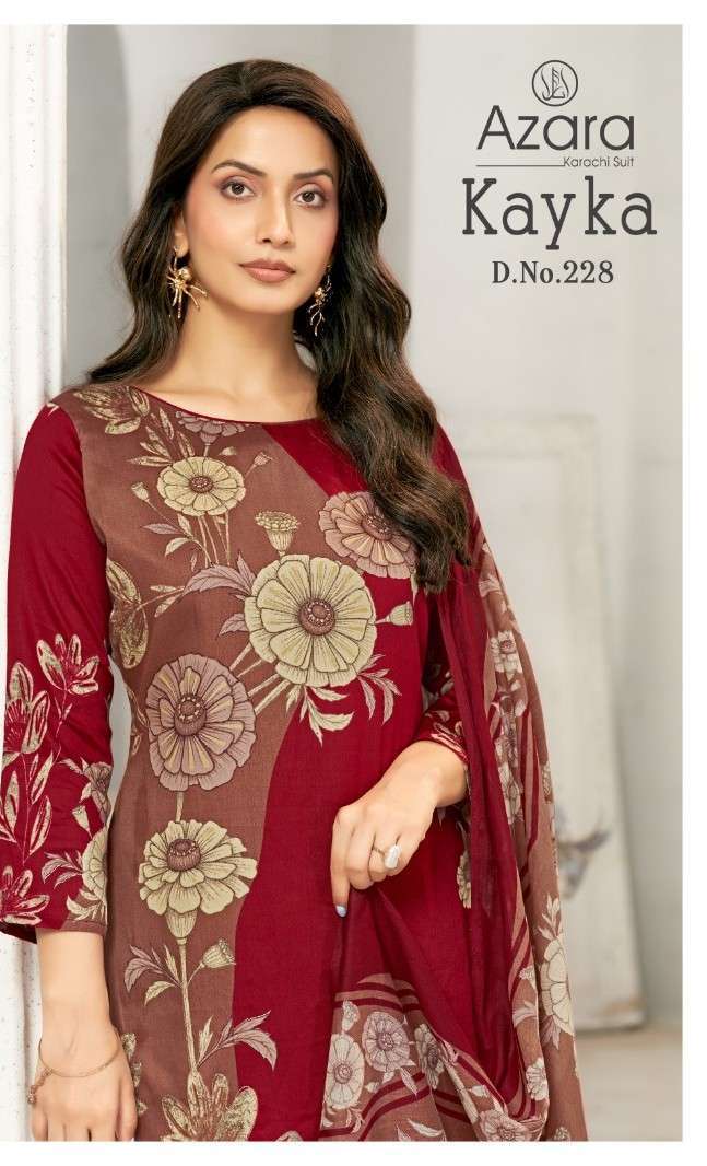 RADHIKA AZARA KAYKA 228 JAM COTTON DRESS CATALOG WHOLESALER 