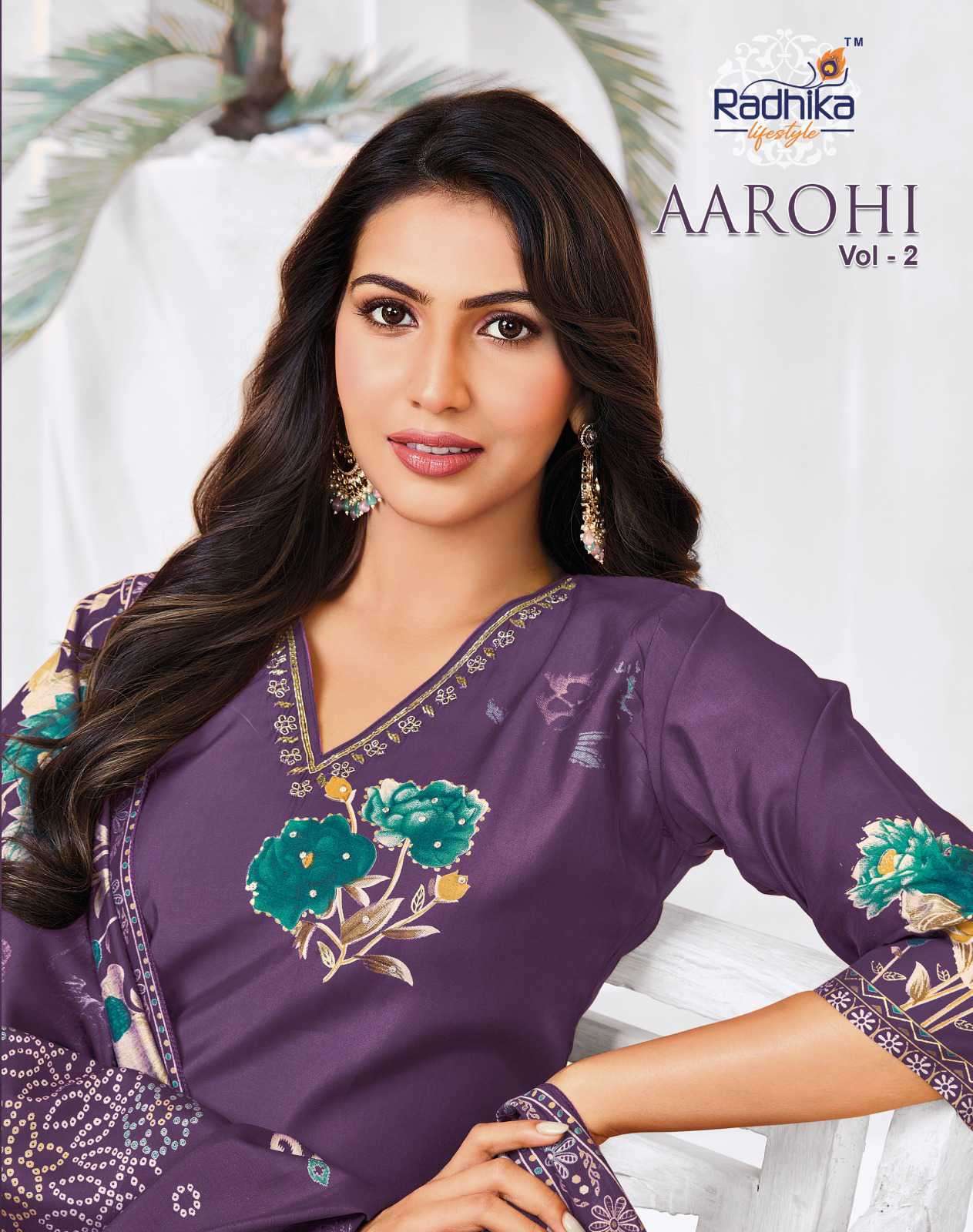 RADHIKA LIFESTYLE AAROHI VOL 2 MODAL DISCHARGE PRINTED 3 PCS SET EXPORTER 2026