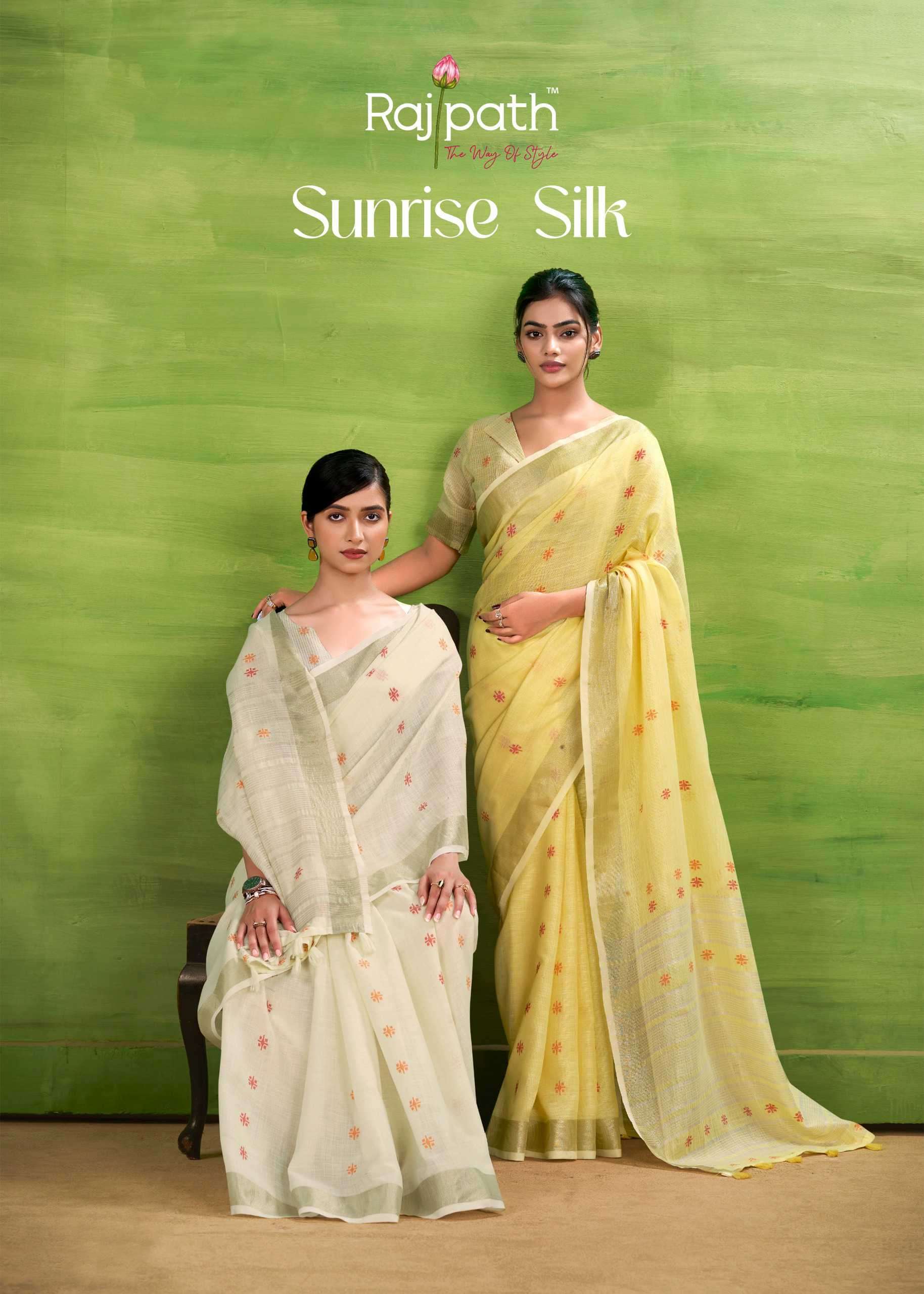 RAJPATH SUNRISE SILK 406 TO 411 PREMIUM LINEN SILK SAREE WHOLESALER 2026