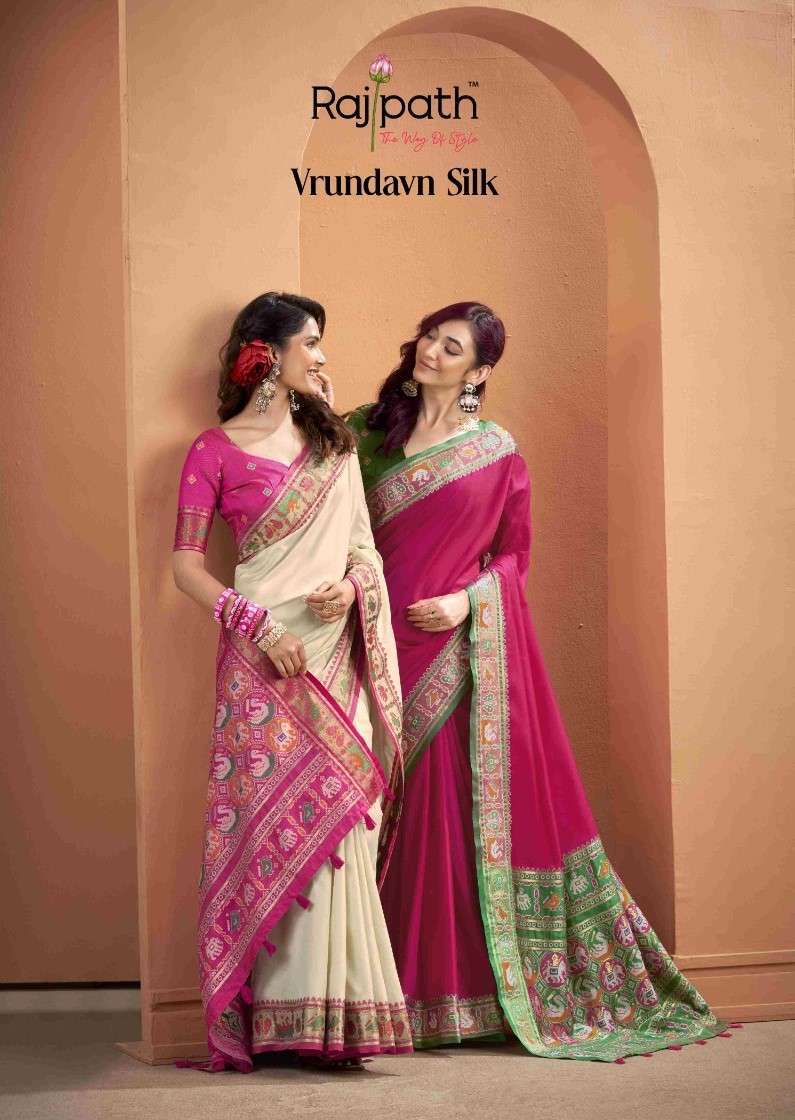 RAJPATH VRUNDAVN SILK PREMIUM SILK SAREE CATALOG EXPORTER 