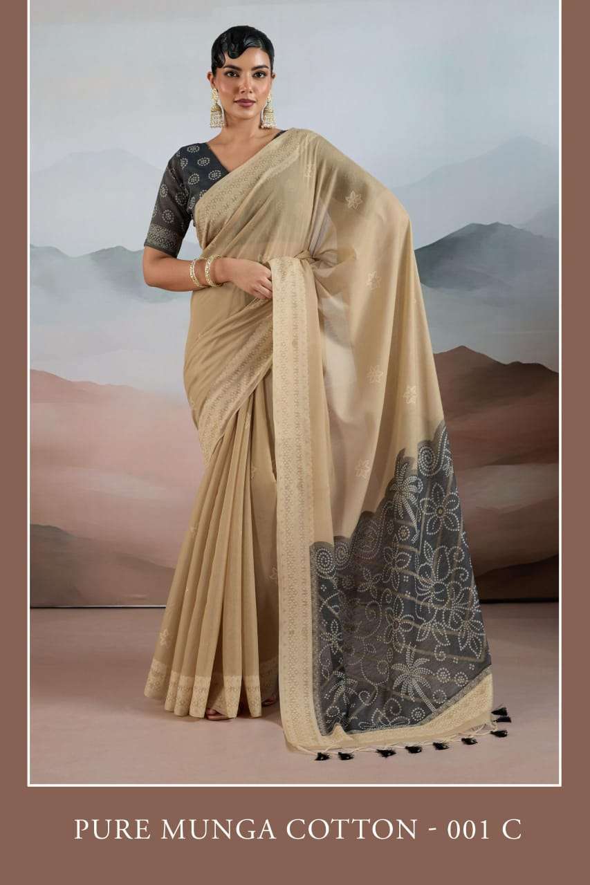 RAJTEX PURE MUNGA COTTON VOL 1 PARTY WEAR SAREE COLLECTION BEST RATE 