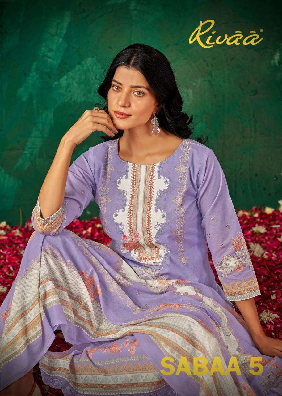 RIVAA SABAA VOL 5 ITALIAN LAWN FANCY EMBROIDERY SUIT WHOLESALER 2026