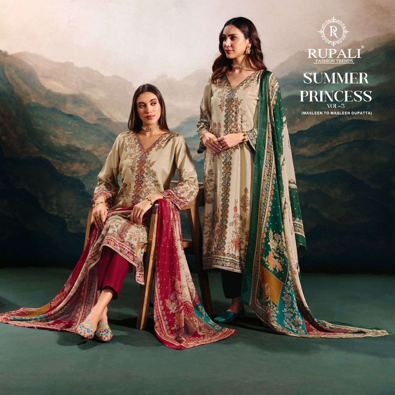 RUPALI FASHION SUMMER PRINCESS VOL 3 VISCOSE MUSLIN SALWER KAMEEZ BEST RATE 