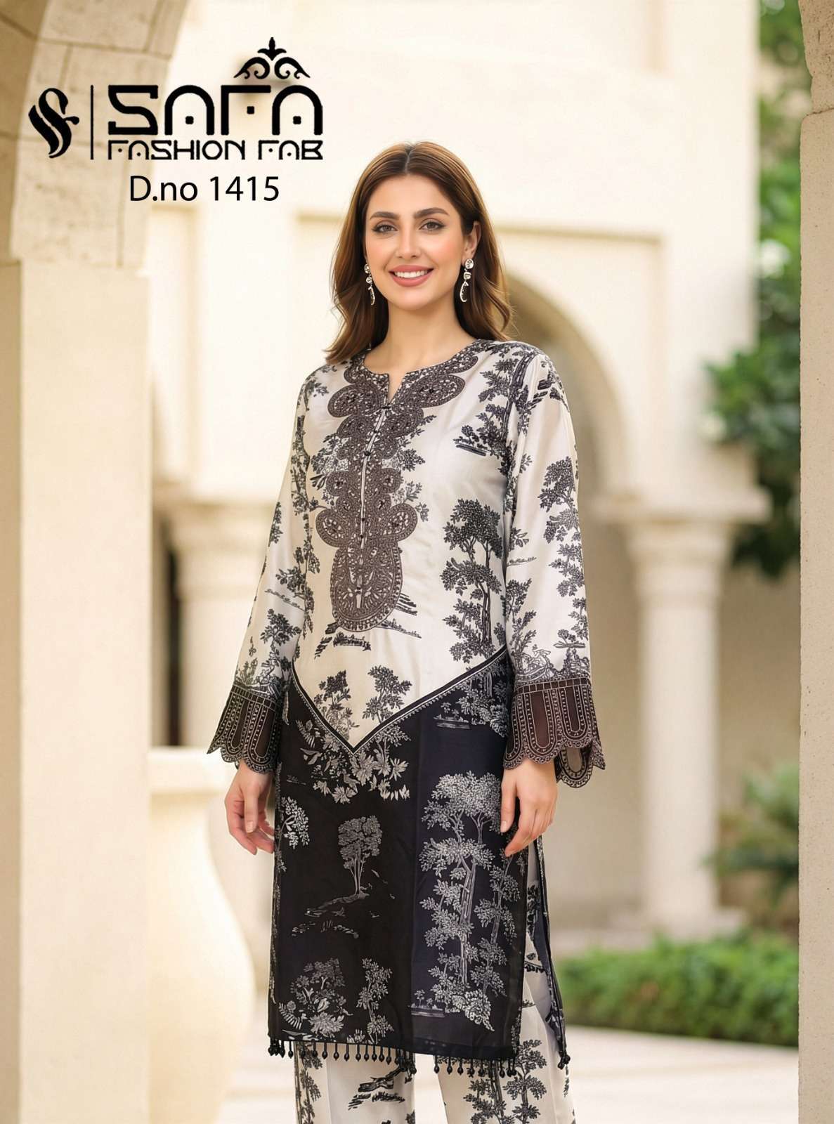 SAFA FASHION FAB 1415 PAKISATNI DESIGNER SUIT WHOLESALER BEST RATE 
