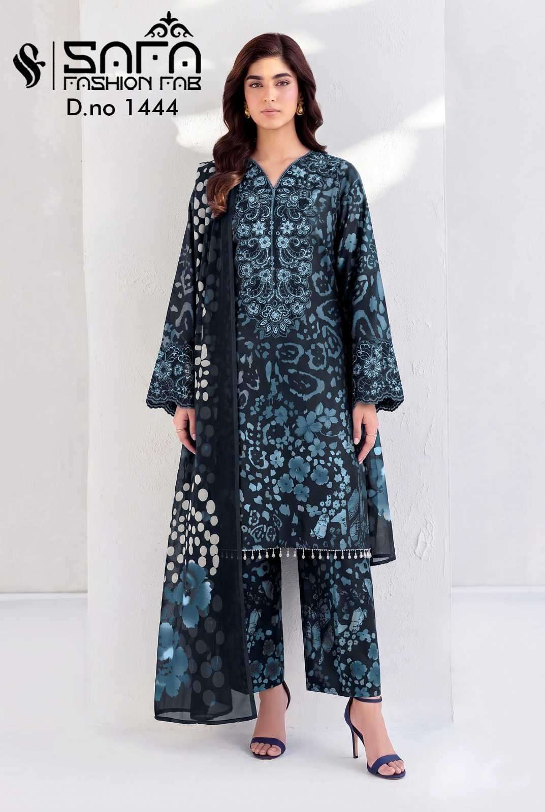 SAFA FASHION FAB 1444 COLORS SATIN HEAVY EMBROIDERED READYMADE SALWER KAMEEZ BEST RATE 2026