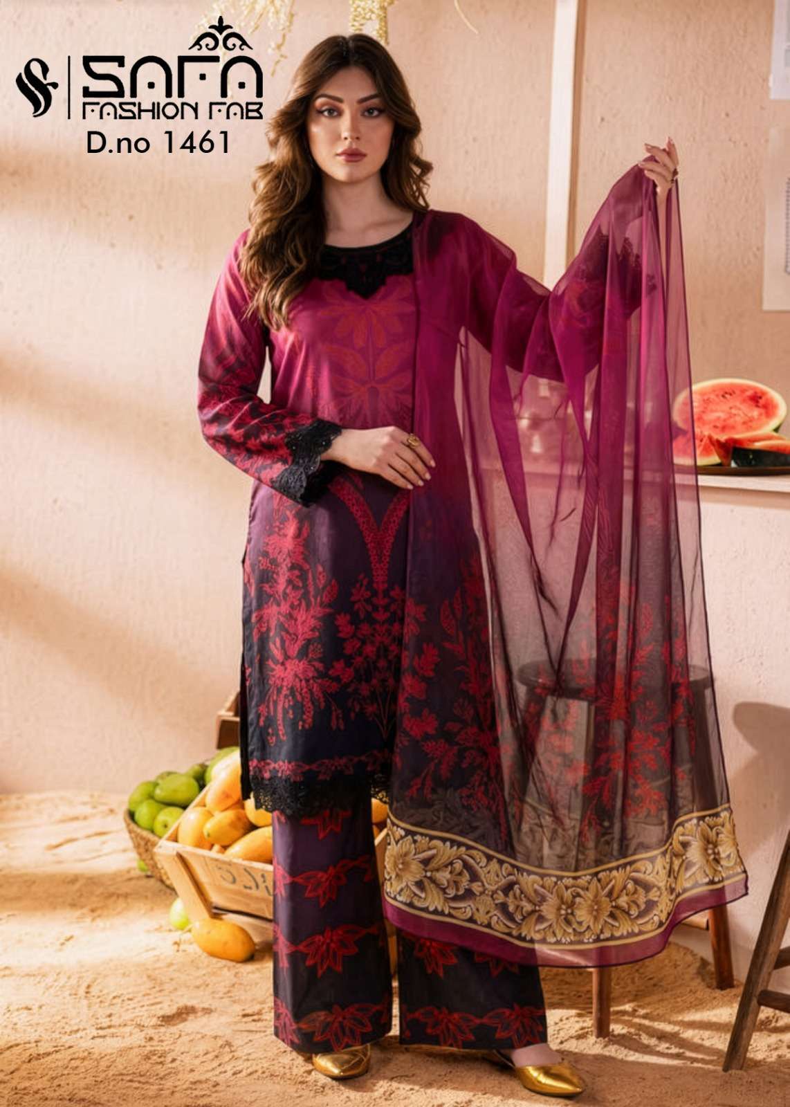 SAFA FASHION FAB 1461 COLORS SOFT COTTON READYMADE SALWER KAMEEZ BEST RATE 
