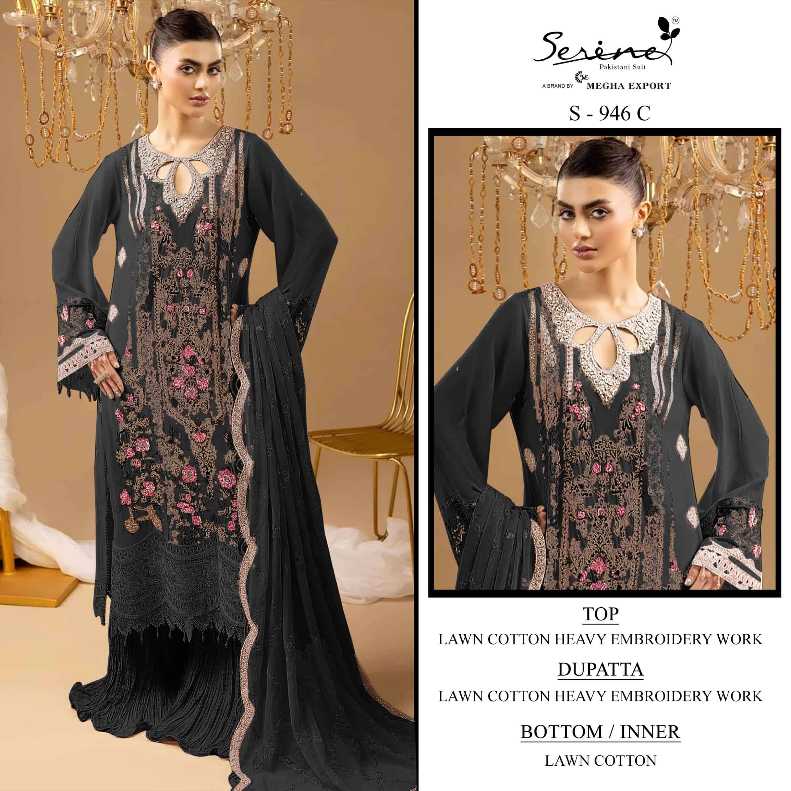 SERINE S 946 COTTON EMBROIDERED PAKISTANI SUIT WHOLESALER 2026