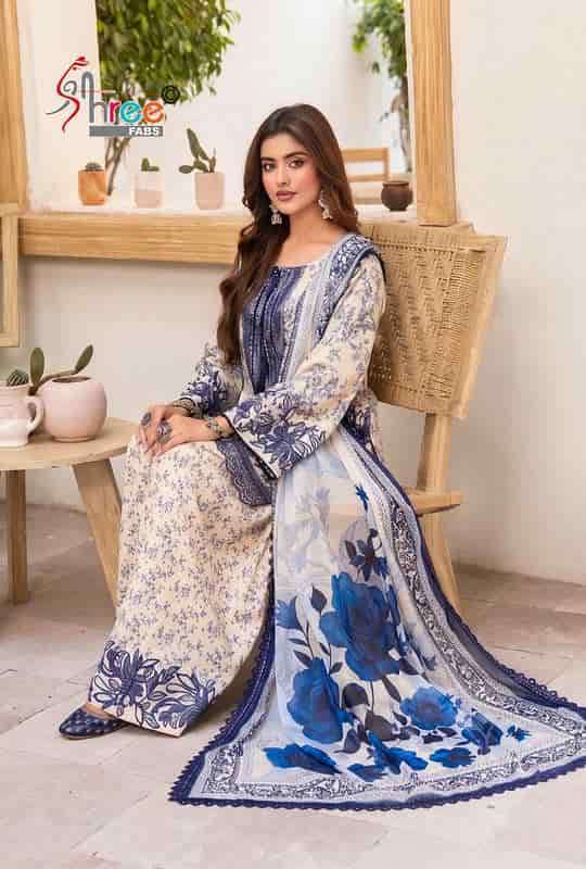 SHREE FAB 2616 PURE LAWN DIGITAL PRINTED READYMADE PAKISTANI COTTON SUIT WHOLESALER 