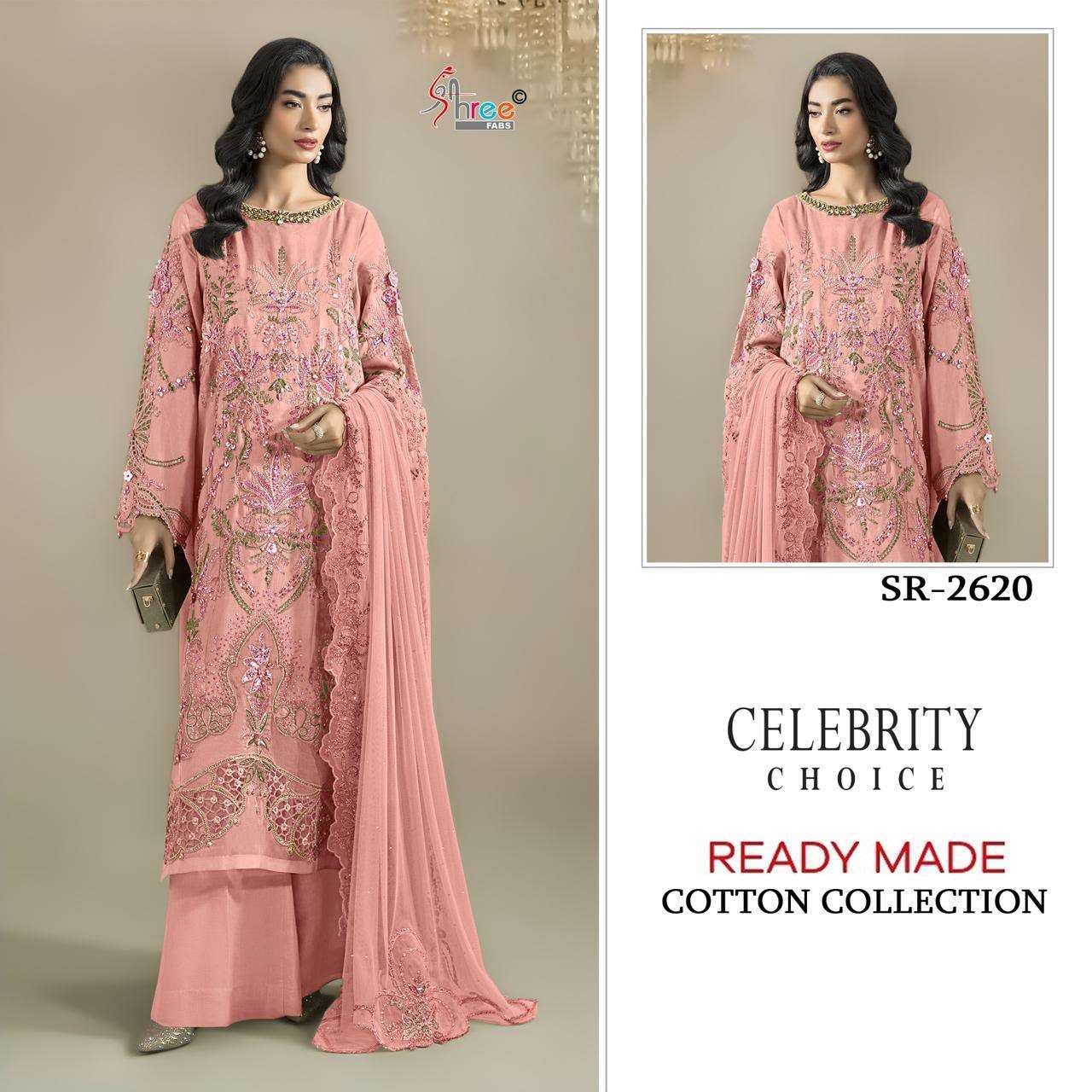 SHREE FAB 2620 COLORS CAMBRIC COTTON LAWN READYMADE SALWER KAMEEZ BEST RATE 