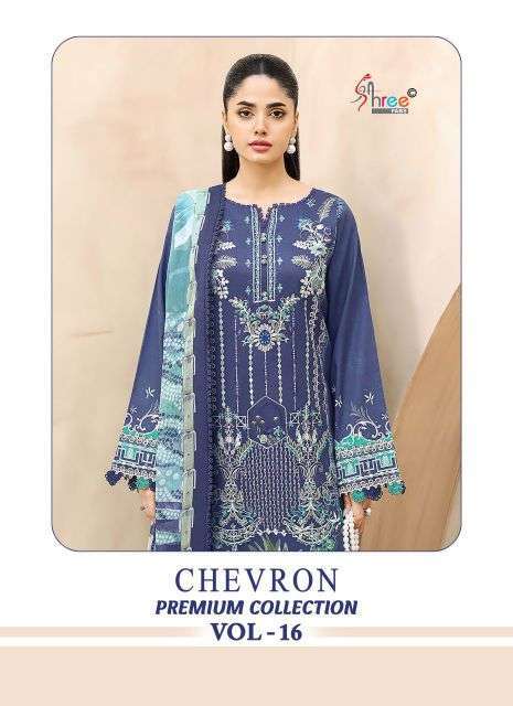 SHREE FAB CHEVRON PREMIUM COLLECTION VOL 16 PURE COTTON PAKISTANI DRESS WHOLESALER 