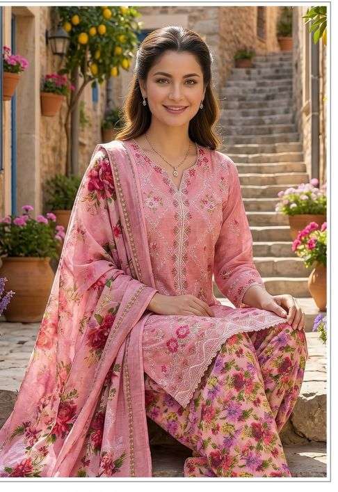 SHREE FAB HANIYA LAWN COTTON WITH EMBROIDERED READYMADE SALWER KAMEEZ BEST RATE 2026