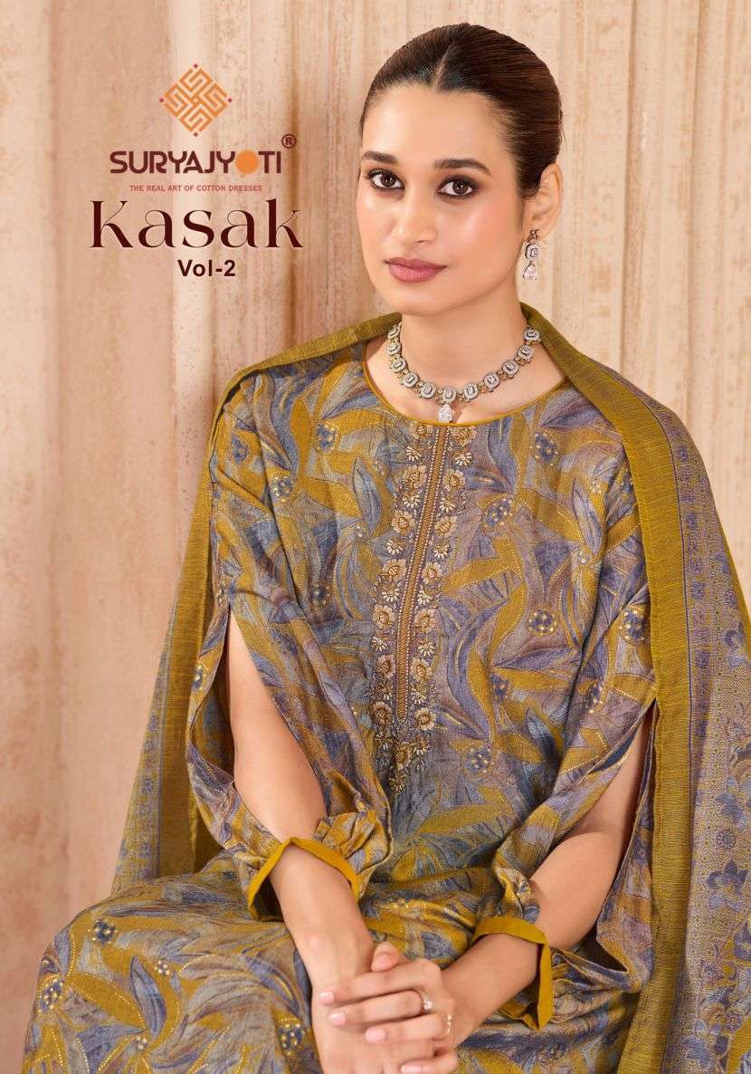 SURYAJYOTI KASAK VOL 2 PRINTED CASUAL WEAR SUIT WHOLESALER BEST RATE 