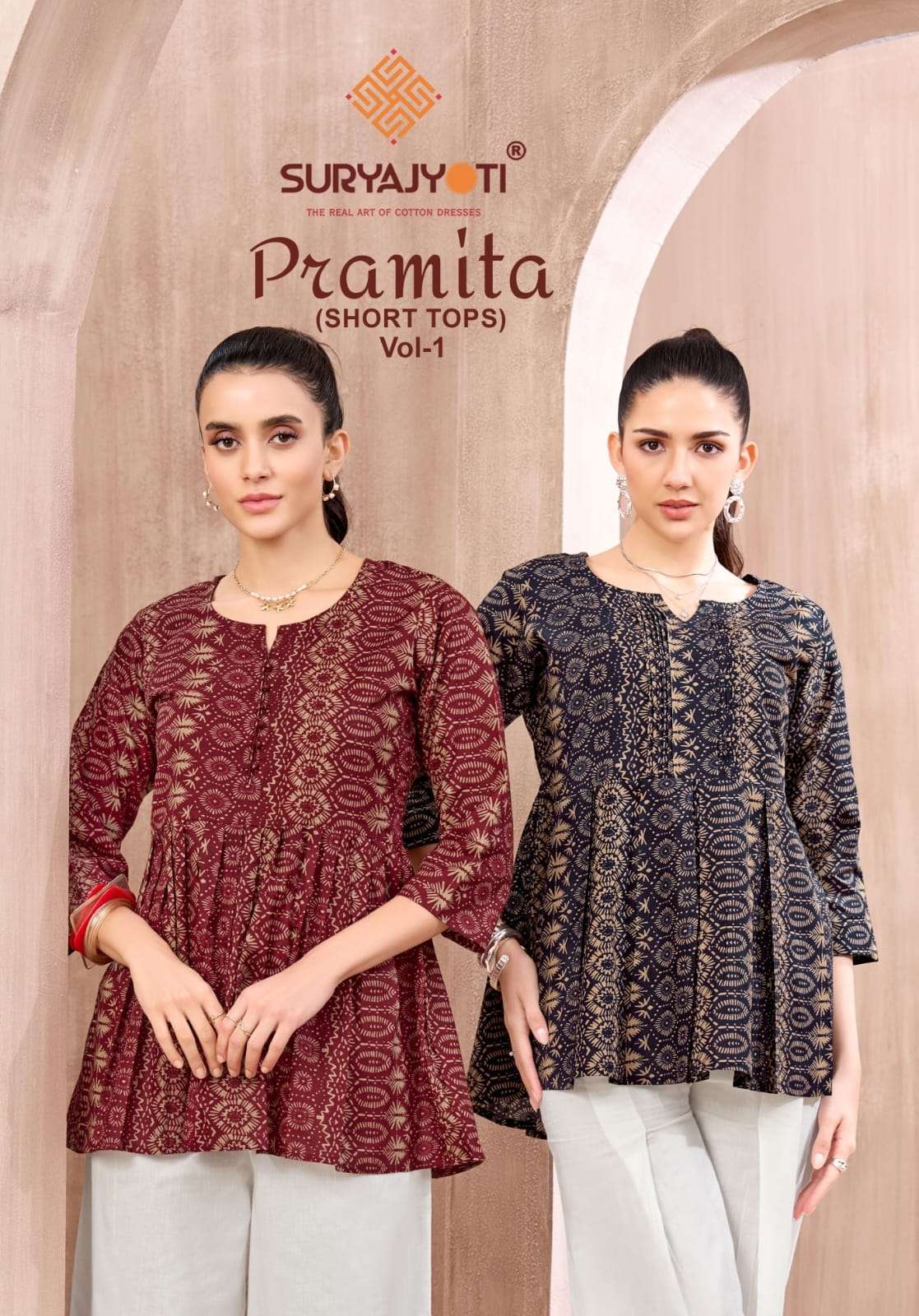 SURYAJYOTI PRAMITA VOL 1 SUMMER WEAR COTTON SHORT TOP COLLECTION BEST RATE 2026