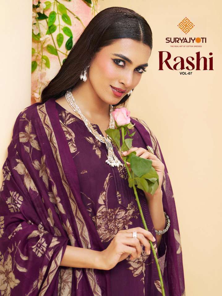 SURYAJYOTI RASHI VOL 7 COTTON ANARKALI SUIT CATALOG SUPPLIER 